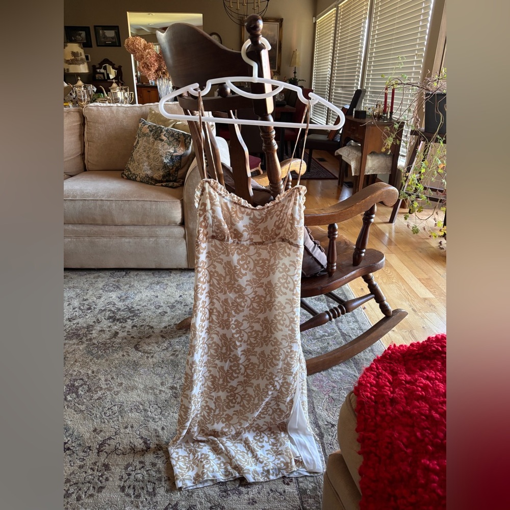 Wilfred Cream and Tan Print Dress